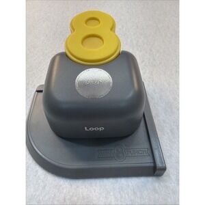 We R Memory Keepers Mini 8 Punch Loop 6 Inch Paper Craft Tool Grey Yellow